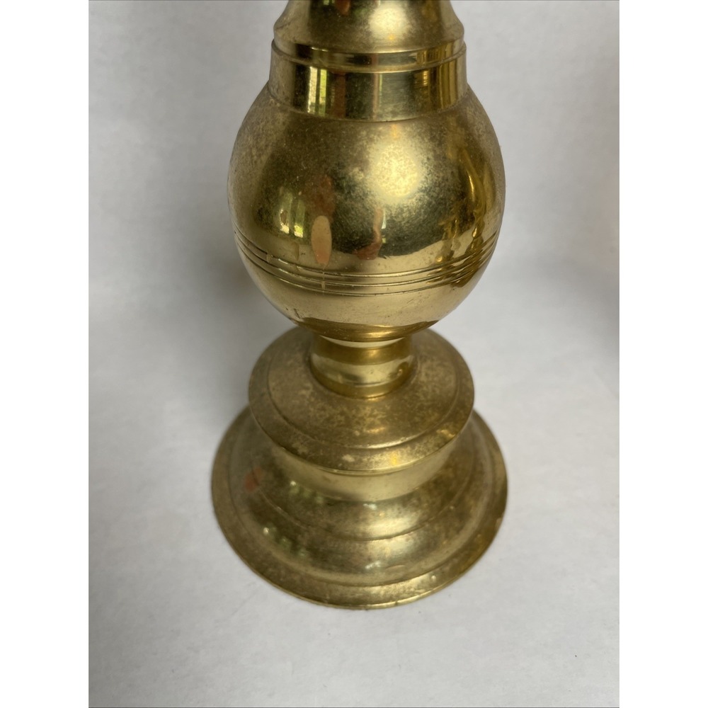 Vintage Brass Graduated Candlestick Holders Set of 3 Taper Mid Century Decor - Picture 4 of 9